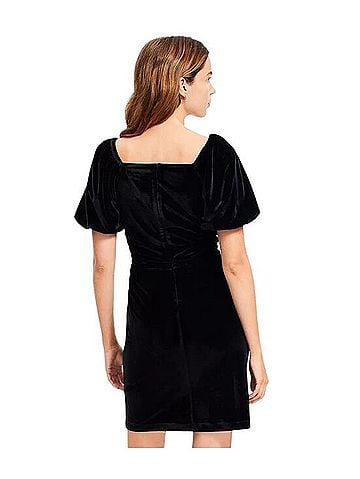 Ann Taylor LOFT Stretch Velvet Square Neck Mini Dress Cocktail Dress (view 2)