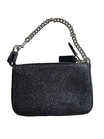 Coach Coach Black Glitter Wristlet/Pouch Leather Wristlet (view 2)