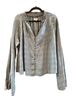 CLEO + WOLF Blue Long Sleeve Blouse Size L - photo 1