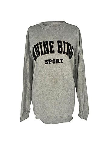 Anine Bing Anine Bing Sport Crewneck Sweatr in Grey Cotton (view 1)