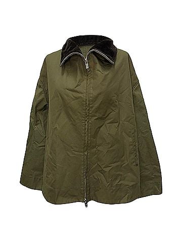 Totême Toteme Zipped Country Jacket in Green Khaki Cotton (view 2)