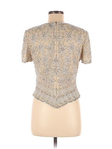 Adrianna Papell Adrianna Papell Short Sleeve Silk Top (view 2)