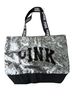 Pink Black Silver Leather Tote One size - photo 1