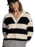 Dolan DOLAN Wide-Stripe Twofer Rugby Collared Pullover Long Sleeve Top - photo 1