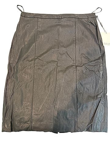 Calvin Klein Faux Leather Skirt (view 1)