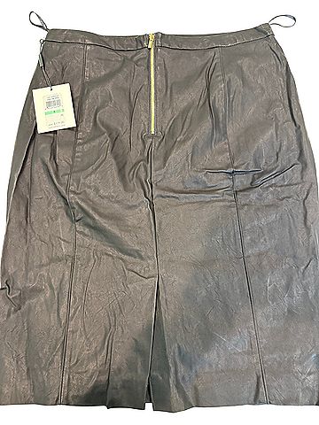 Calvin Klein Faux Leather Skirt (view 2)
