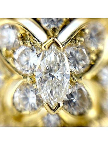 Van Cleef & Arpels Van Cleef &amp; Arpels Yellow Gold Ring with Small Diamonds (18K) - Women's (view 2)