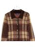 Pendleton 100% Merino Plaid Brown Wool Cardigan Size S - photo 4