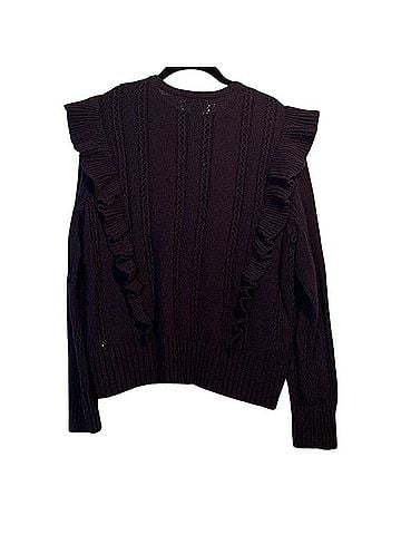 Express Ruffle Front Sweater Pullover Sweater (view 2)