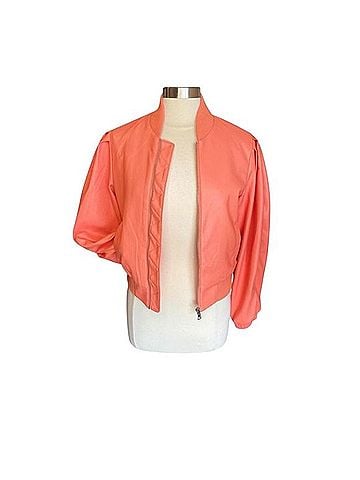 House of Harlow 1960 Vegan Leather Bomber Faux Leather Jacket (view 1)