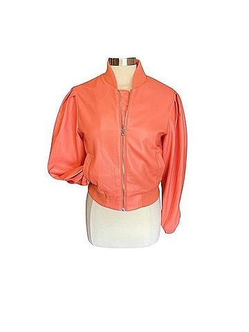 House of Harlow 1960 Vegan Leather Bomber Faux Leather Jacket (view 2)