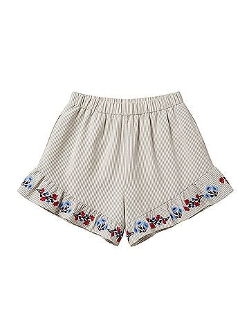 Caroline Constas Embroidery Ruffle Dressy Shorts (view 1)