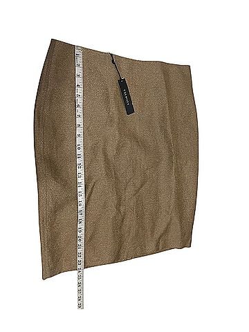 Talbots Metallic Linen Pencil TAN Metallic Gold Formal Skirt (view 2)