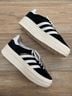 Adidas 100% Suede Black White Sneakers Size 7 1/2 - photo 6
