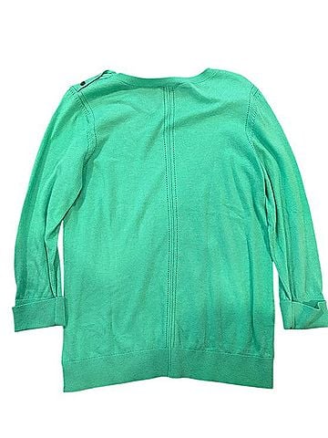 Ann Taylor Teal Crewneck Sweater Casual Sweaters (view 2)