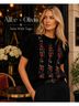 Alice + Olivia 60% Cotton 40% Acrylic 100% Polyester Floral Black Pullover Sweater Size M - photo 4