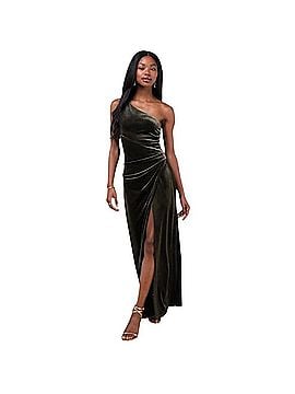 Lulus Velvet One-Shoulder Maxi Dress Cocktail Dress (view 1)