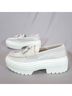 Converse 100% Leather Ivory Flats Size 8 - photo 3