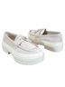 Converse 100% Leather Ivory Flats Size 8 - photo 1