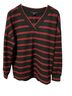 Sanctuary Stripes Black Red Long Sleeve Blouse Size S - photo 1