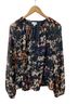 Evereve 100% Polyester 98% Polyester 2% Spandex Floral Multi Color Long Sleeve Blouse Size M - photo 1