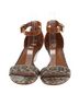 Tory Burch Snake Print Animal Print Brown Tory Burch Sandals Size 8 1/2 - photo 2