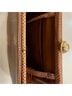Macy's 100% Leather Snake Print Brown Clutch One size - photo 3