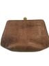 Macy's 100% Leather Snake Print Brown Clutch One size - photo 2