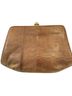 Macy's 100% Leather Snake Print Brown Clutch One size - photo 1