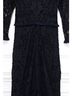 Alexis Solid Floral Black Blue Jumpsuit Size S - photo 9