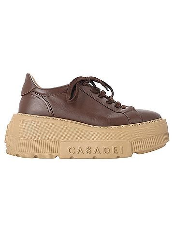 Casadei Casadei Nexus platform sneakers in brown leather (view 1)