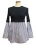 Kenzo Paris Mixed Ribbed Knit And Cotton Poplin Shirt Sweater Pullover Sweater - photo 1