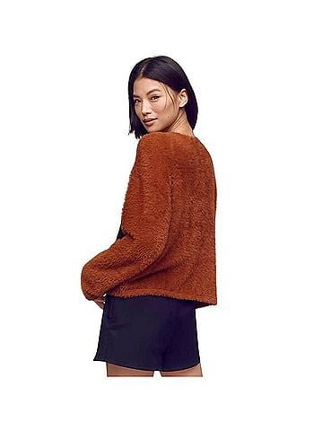 Anthropologie 4SI3NNA Graphic Eyelash Fuzzy Sweater Pullover Sweater (view 2)