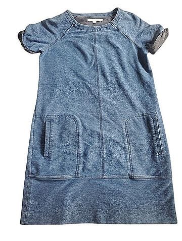 Boden Short-Sleeve Stretch Denim Shift Dress Casual Dress (view 2)
