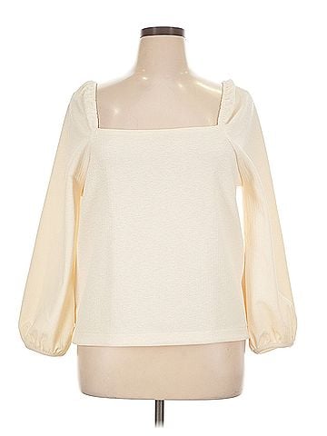 Madewell Madewell Crepe Square-Neck Puff-Sleeve Top (view 1)