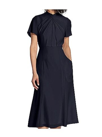 Maggy London Short Sleeve Fit &amp; Flare Midi Dress Casual Dress (view 1)