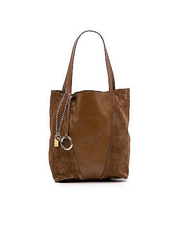 Chloé Suede and Grained Buffalo Leather Spin Tote (view 1)