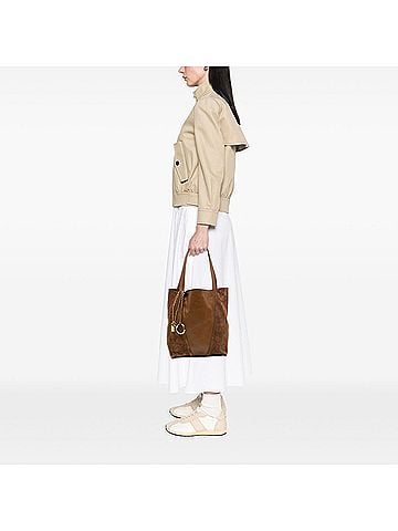 Chloé Suede and Grained Buffalo Leather Spin Tote (view 2)