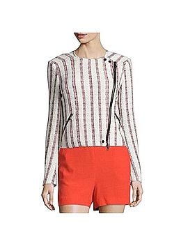 Veronica Beard Mara Tweed Moto Jacket Jacket (view 1)