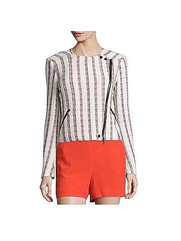 Veronica Beard Mara Tweed Moto Jacket Jacket (view 1)