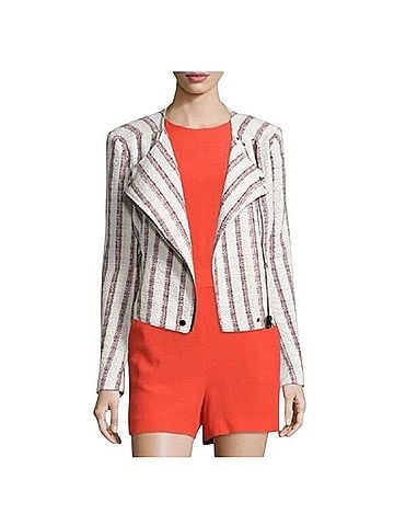 Veronica Beard Mara Tweed Moto Jacket Jacket (view 2)