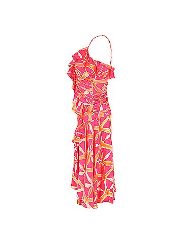 Ulla Johnson Ulla Johnson Zoya Ruffled Printed Dress in Red Silk (view 2)