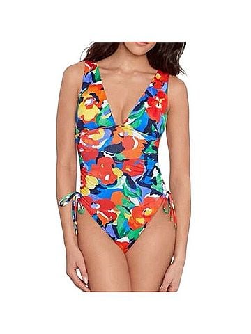 Ralph Lauren Floral Shirred One Piece Swimsuit One Piece Swimsuit (view 1)