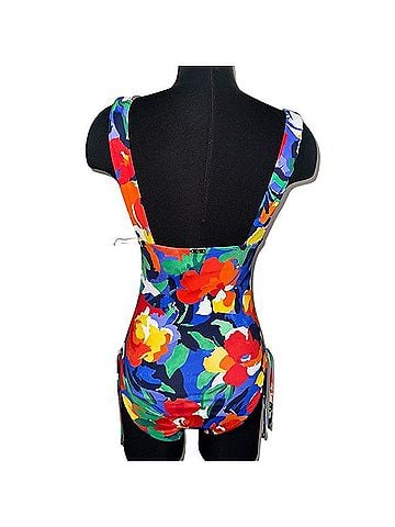 Ralph Lauren Floral Shirred One Piece Swimsuit One Piece Swimsuit (view 2)