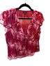 Rails 100% Viscose Tropical Pink Short Sleeve Blouse Size M - photo 1