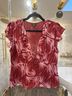 Rails 100% Viscose Tropical Pink Short Sleeve Blouse Size M - photo 4
