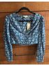 Boden 100% Cotton Floral Blue Long Sleeve Blouse Size 8 - photo 13