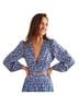 Boden 100% Cotton Floral Blue Long Sleeve Blouse Size 8 - photo 1