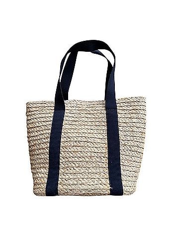 J.Crew Raffia Straw Structured Tote Bag Tote (view 1)