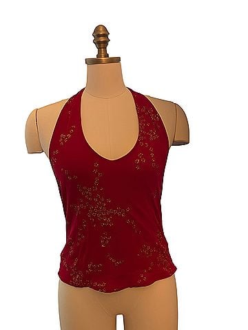 Georgiou Studio Red Halter Top (view 1)